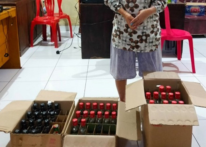 Razia Penyakit Masyarakat, Tim Gabungan Polres Lahat Amankan 61 Botol Minuman Keras