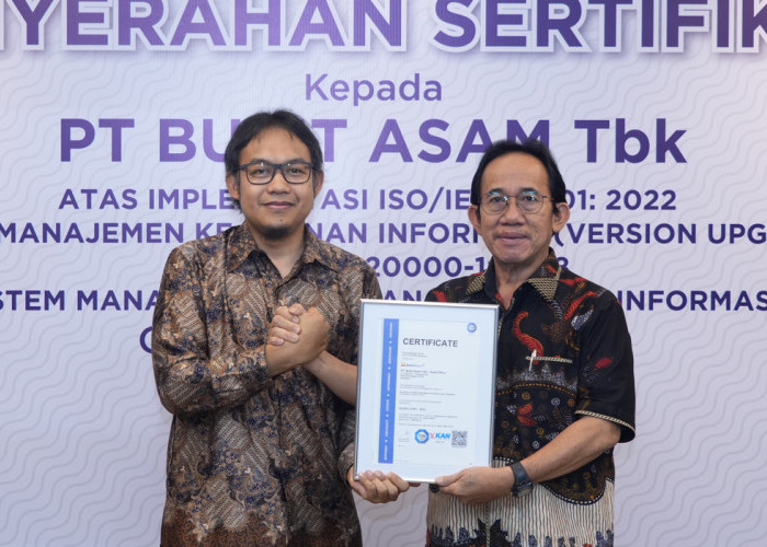 Bukit Asam (PTBA) Raih Sertifikat Berstandar Internasional untuk Layanan Teknologi Informasi