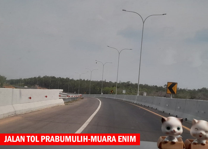Hutama Karya Telah Pasang Marka Jalan Tol Prabumulih-Muara Enim Persisnya di Km 82 Jalan Tol Prabumulih