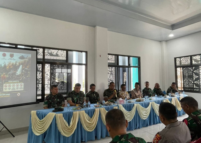 Dandim 0405/Lahat Dampingi Tim Mabes TNI Sosialisasikan Pencegahan Karhutla di Kota Agung