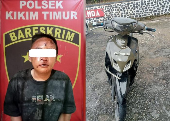 Warga Marga Mulya Serahkan Pelaku Curanmor ke Polsek Kikim Timur