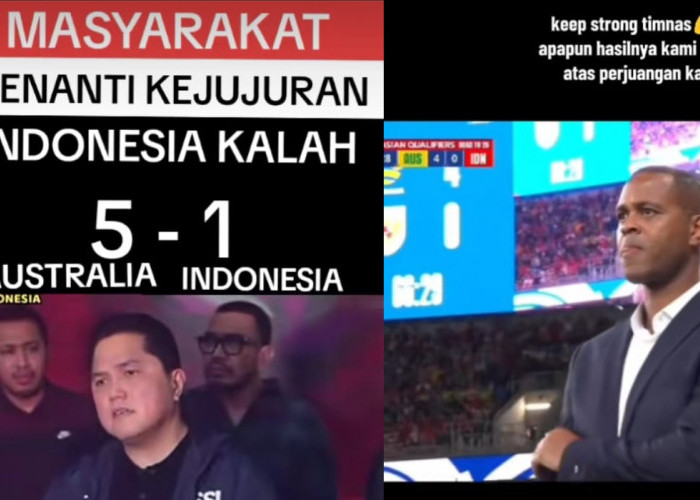 Reaksi Erick Thohir, Muka Masam, Ketua PSSI, Indonesia Kalah Lawan Australia, Kualifikasi Piala Dunia 2026