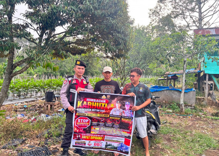 Cegah Karhutla, Polsek Jarai Gelar Patroli dan Edukasi Warga Desa Muara Jauh