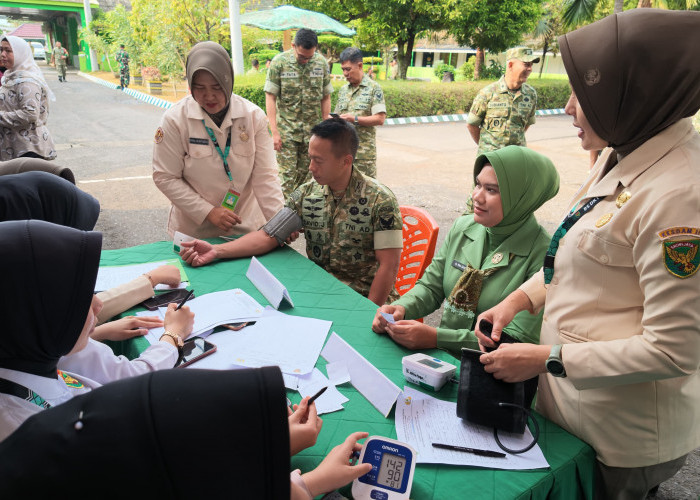 Peringati HUT ke-81 TNI, Kodim 0405/Lahat Gelar Bakti Kesehatan untuk Masyarakat