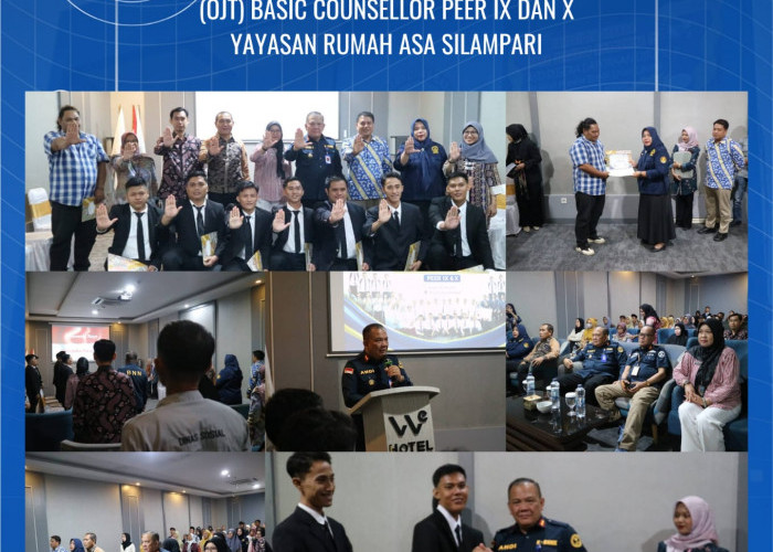 Kepala BNNK Empat Lawang Hadiri Penyerahan Sertifikat OJT Basic Counsellor Peer di Lubuk Linggau