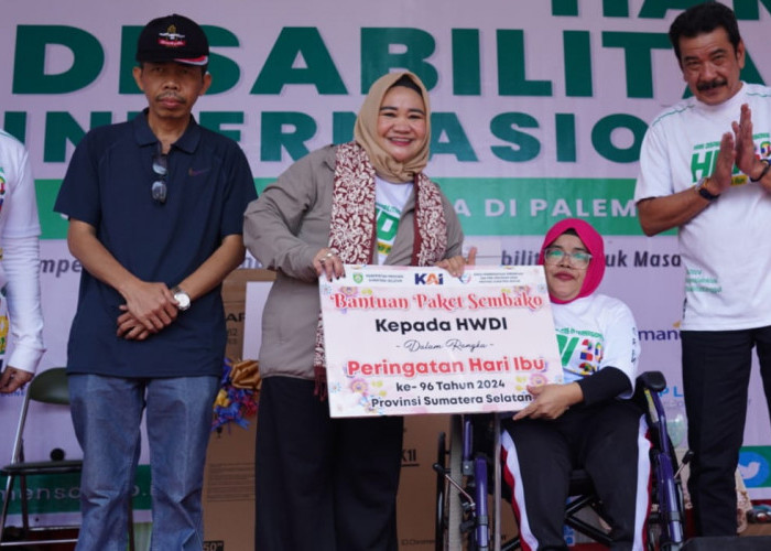 Pj Ketua TP PKK Sumsel Melza Elen Setiadi Beri Motivasi Para Penyandang Disabilitas