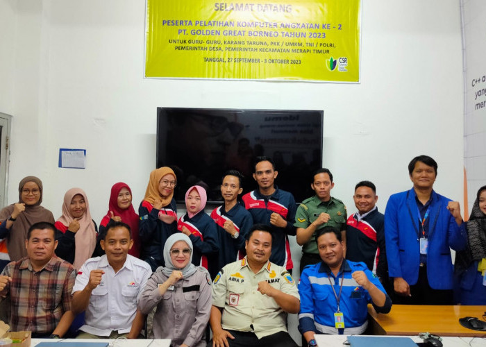 PT Golden Great Borneo Gelar Pelatihan Komputer Diikuti Perwakilan 6 Desa dan Instansi 