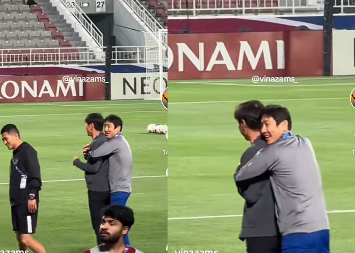 2 Pelatih Sepak Bola Piala Asia ini Terlihat Bercanda Berpelukan, Shin Tae Young dan Hwang Sun-hong Profesiona