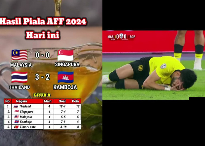 Hasil Pertandingan Malaysia vs Singapura, Negeri Singa Lolos Semifinal Piala AFF 2024, Harimau Malaya Gagal