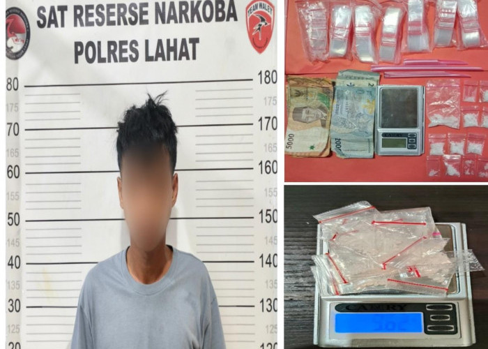 Satresnarkoba Polres Lahat Ungkap Dugaan Peredaran Sabu di Karang Anyar, 13 Paket Diamankan