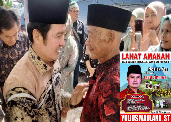 Calon Bupati Lahat Yulius Maulana Kunjungi Warga Desa Sindang Panjang, Penuhi Undangan Nikah Cici dan Syahrial