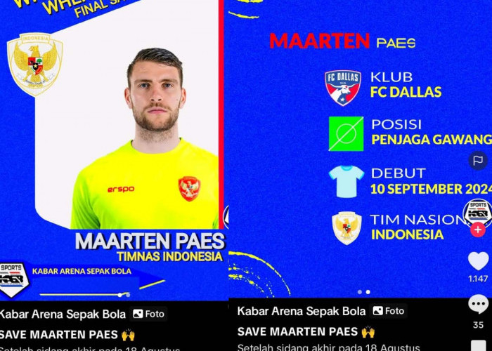 Kabar Terbaru Maarten Paes, FIFA Setuju Kiper FC Dallas Gabung Indonesia, Kualifikasi Piala Dunia 2026