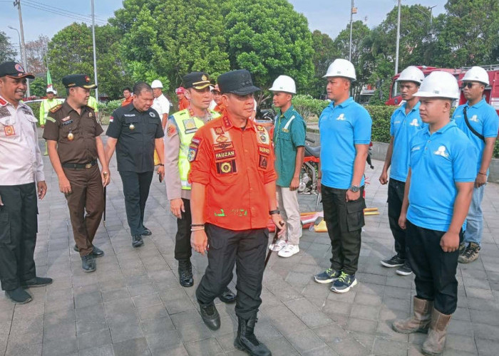 Pj Bupati Empat Lawang Fauzan Khoiri Denin Pimpin Apel Siaga Karhutla, Sampaikan Pesan ini