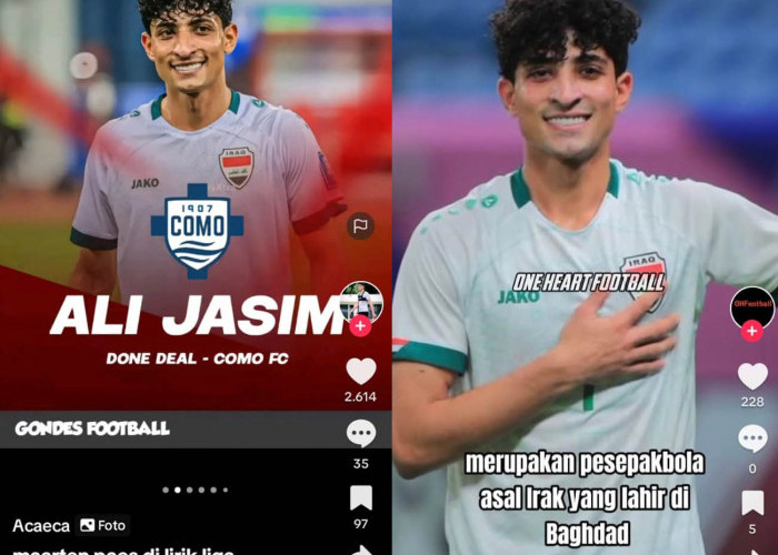 Kabar Terbaru Ali Jasim, Penyerang Irak Gabung Klub Milik Indonesia, Como FC, Ronde 3 Kualifikasi Piala Dunia