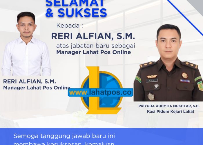 Keluarga Besar Kejari Lahat Ucapkan Selamat Atas Jabatan Baru Reri Alfian Sebagai Manager Lapos Online 