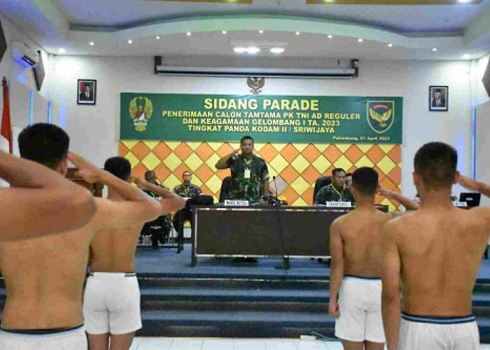 Sidang Parade Calon Tamtama PK TNI AD TA 2023 Panda Kodam II/SWJ Digelar