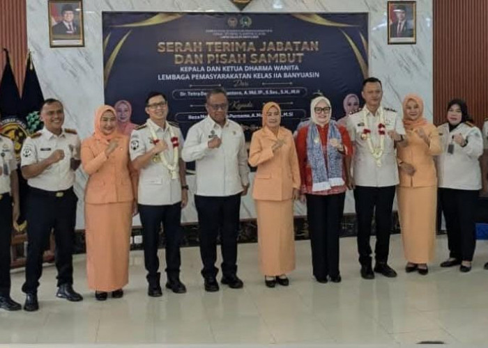 Kabapas Lahat Hadiri Serah Terima Jabatan Kepala Lapas Kelas IIA Banyuasin