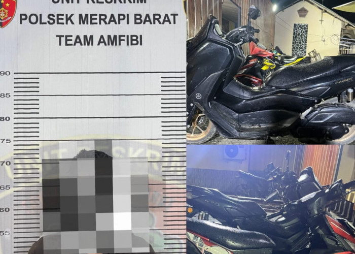 Polsek Merapi Amankan Pelaku Curanmor, Dua Motor Hasil Curian Disita