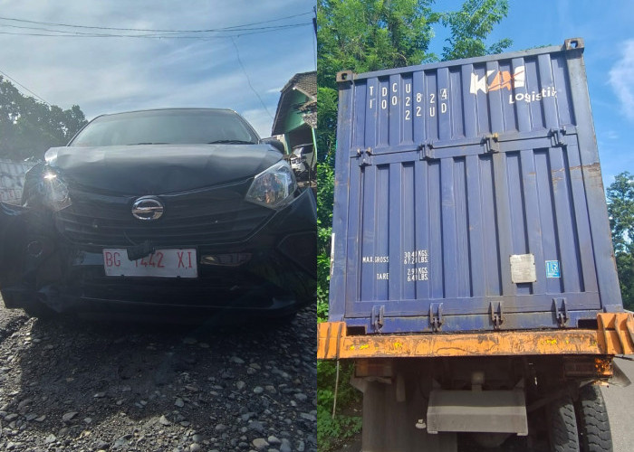 Kecelakaan Mobil Sigra vs Tronton Batubara di Jalan Lintas Kabupaten Lahat, Begini Jadinya