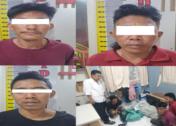 Opsnal Sat Reskrim Polres Lahat Ringkus 3 Pria Terduga Pelaku Pencurian Isi Rumah di Selawi