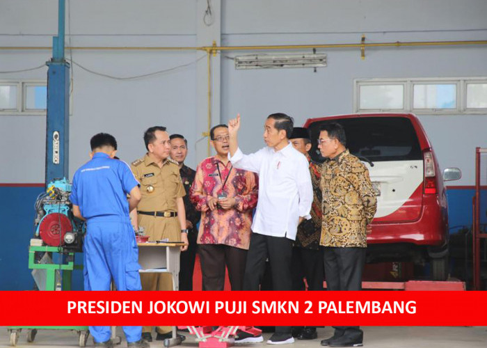 Presiden Jokowi Puji SMK Negeri 2 Palembang Fasilitas Lengkap, Lalu Resmikan Jalan Tol Indralaya-Indralaya