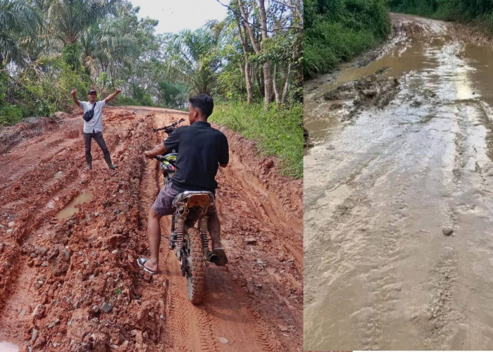 Jalan Desa Banyumas dan Purbamas Rusak Parah, Genangan Lumpur Memutus Akses Masyarakat