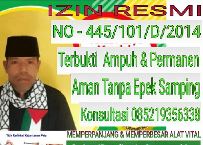 Pengobatan Alat Vital Pontianak Bpk Hamid Usman, WA/TLP : 085219356338