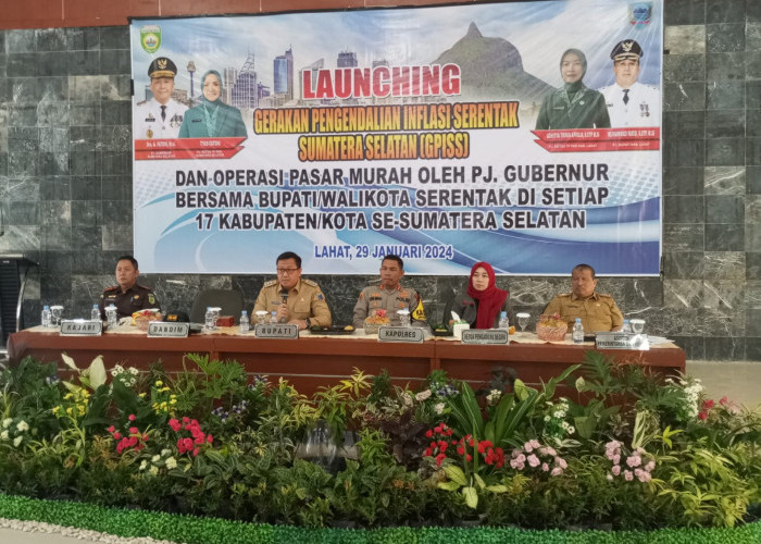 PJ Bupati Lahat Hadiri Launching GPSIS dan Operasi Pasar Murah, Simak Penjelasanya