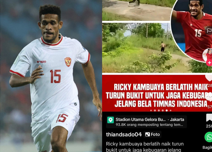 Indonesia Kalahkan Irak, Pemain Timnas Indonesia Ricky Kambuaya Latihan Keras, Lari Naik Turun Bukit Papua