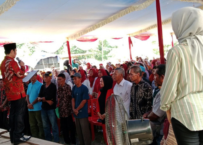 Menang 70 Persen, Cabup Lahat Yulius Maulana Potong Sapi di Kecamatan Pulau Pinang