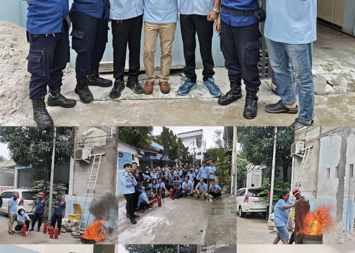 Kolaborasi Dapur MBG dan Damkar Gelar Latihan Penanggulangan Kebakaran di SPPG Tugu Utara 6