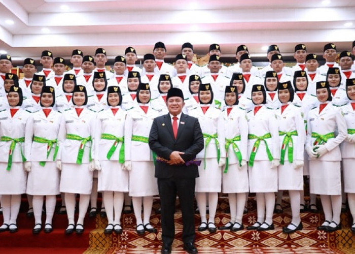 Gubernur Herman Deru Resmi Kukuhkan 50 Anggota Paskibraka Provinsi Sumsel Tahun 2023 