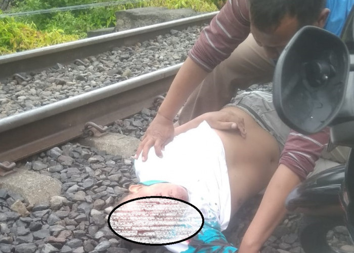Seorang Pria Kena Serempet Kereta Api di Belakang PTM Serelo Lahat