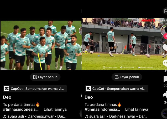 Naik Diatas Bangunan Penggemar Sepak Bola Saksikan Timnas Indonesia Latihan, Kualifikasi Piala Dunia 2026