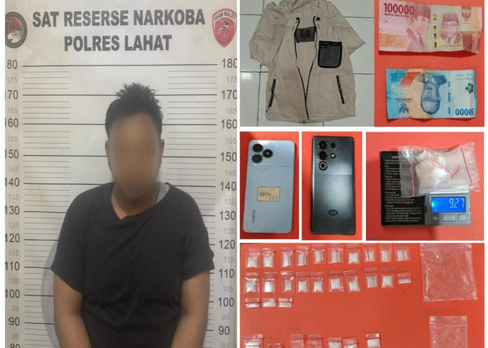 Satres Narkoba Polres Lahat Ungkap Dugaan Peredaran Sabu, 30 Paket Seberat 10,16 Gram Diamankan