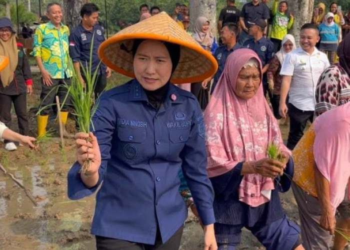 Wabup Widia Ningsih Dorong Petani Desa Padang Tingkatkan Produksi Serta Jaga Fasilitas Irigasi