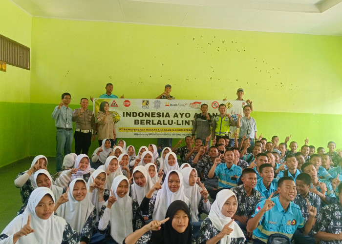 PT PAMA Cluster SSBA Sosialisasikan Keselamatan dan Keamanan Berkendara kepada Pelajar di SMK Kabupaten Lahat