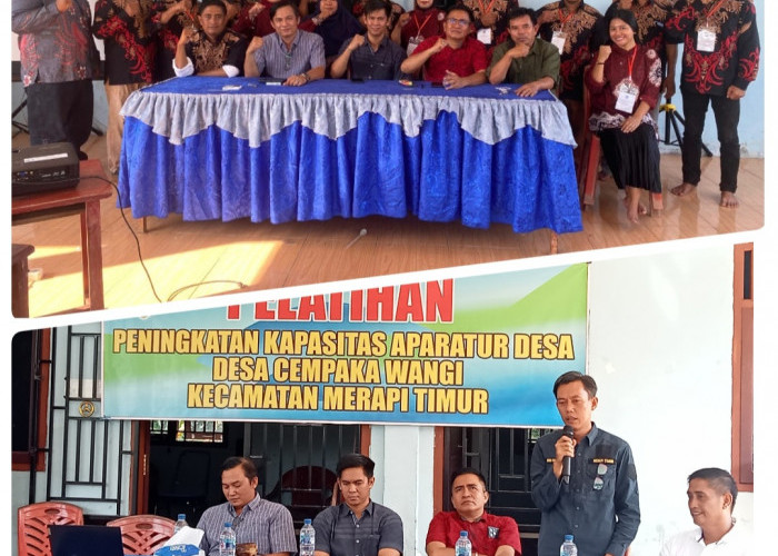 Pelatihan Aparatur Desa Cempaka Wangi, Di Isi Langsung Nara Sumber DPMDES Kabupaten Lahat