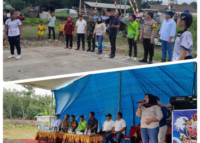 Camat Merapi Barat Buka Turnamen Voli Antar Desa Se-Kabupaten Lahat Di Desa Tanjung Telang