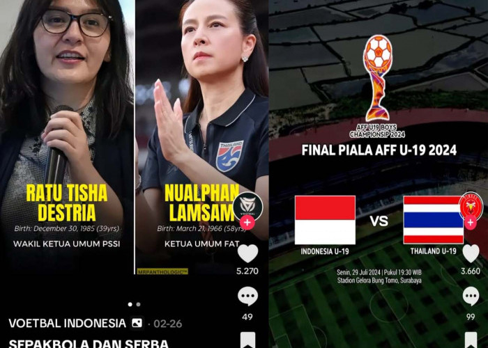 2 Wanita Cantik Rebutan Raja Asean, Indonesia vs Thailand, Piala AFF U-19 2024, Kualifikasi Piala Dunia 2026