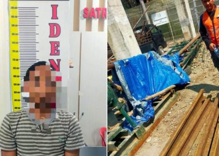 Satreskrim Polres Lahat Ungkap Kasus Pencurian Rel Kereta Api, Satu Terduga Pelaku Diamankan