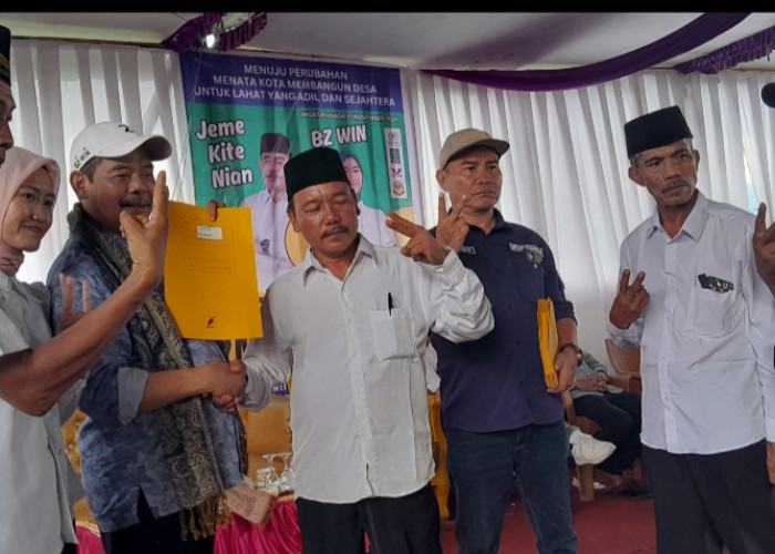 Cabup Cawabup Lahat Bursah-Widia Kukuhkan Tim Pemenangan BZ-WIN Kecamataan Kikim Selatan