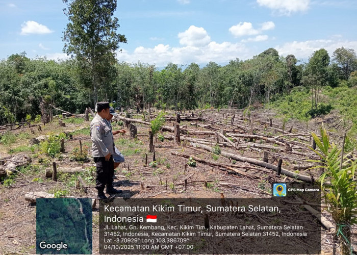 Polsek Kikim Timur Koordinasi dengan Warga Desa Bunga Mas Lahat Terkait Lokasi Lahan Ketahanan Pangan
