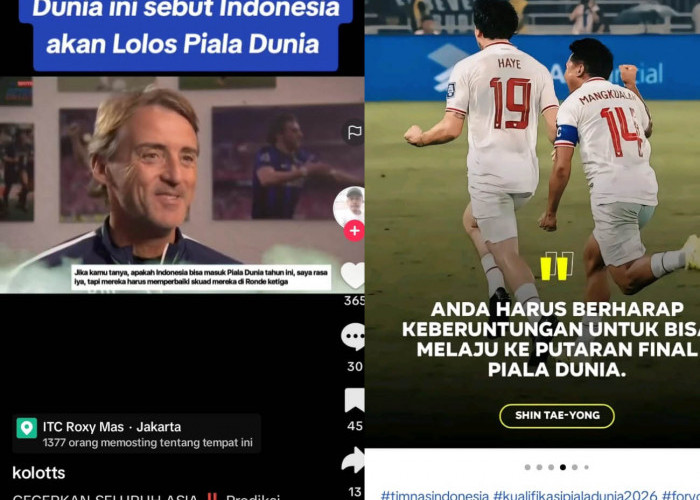 Peluang Indonesia Lolos Piala Dunia 2026, Roberto Mancini Ingin Arab Saudi-Indonesia Satu Grup Ronde 3
