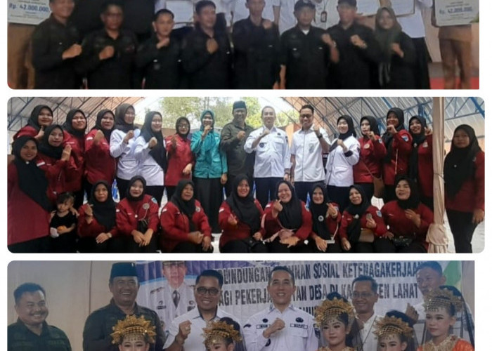 Desa Gunung Kembang Tuan Rumah Lounching BPJS Ketenagakerjaan Kabupaten Lahat Oleh PJ Bupati Lahat