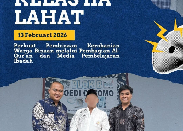 Lapas Kelas IIA Lahat Perkuat Pembinaan Kerohanian Warga Binaan melalui Pembagian Al-Qur’an dan Media Pembelaj