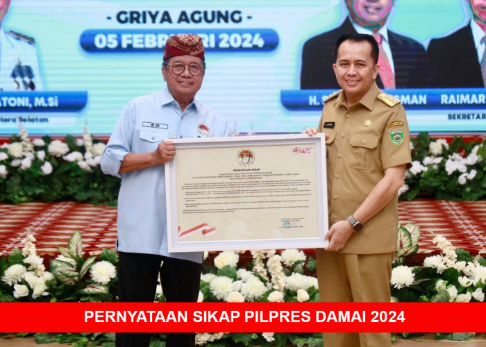 Pj Gubernur Apresiasi Pernyataan Sikap Pilpres Damai 2024 dari Persaudaraan Nusantara Sumsel Bersatu