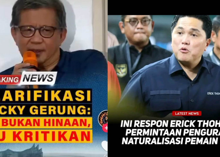 Penyesalan Rocky Gerung, Klarifikasi Pernyataan, Ketua PSSI Erick Thohir, Kualifikasi Piala Dunia 2026