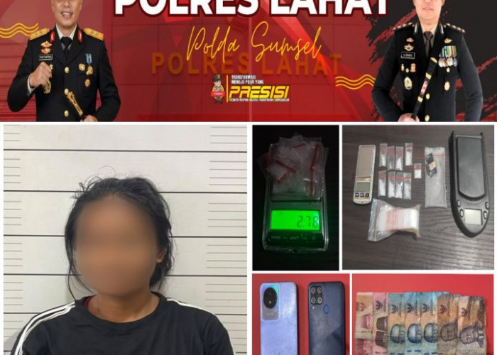 Polres Lahat Ungkap Dugaan Peredaran Sabu, Perempuan 28 Tahun Jadi Tersangka