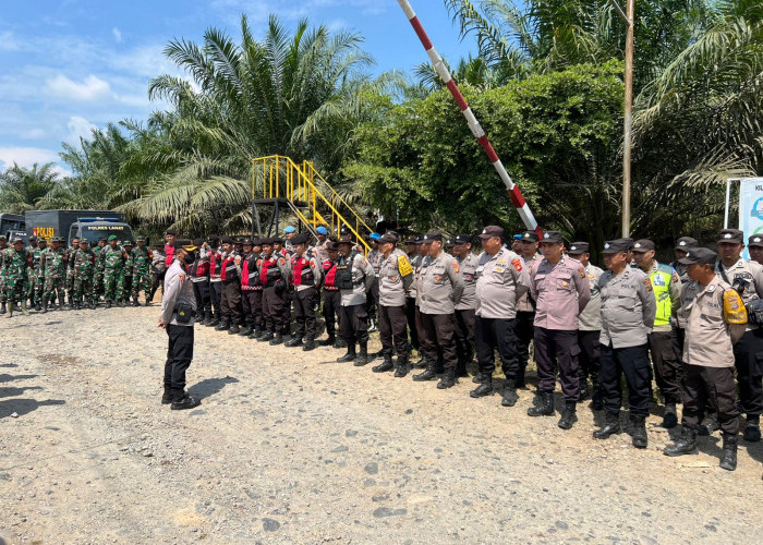 Jaga Situasi Kamtibmas, Polres Lahat Lakukan Pengamanan Aksi Unjuk Rasa di PT SMS Kikim Barat